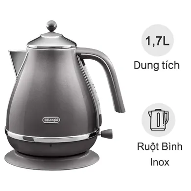 Bình đun siêu tốc 1.7 lít Delonghi KBOT2001.GY
