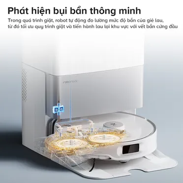 Robot Hút Bụi Lau Nhà Roborock Q Revo 5V1 Trắng 12