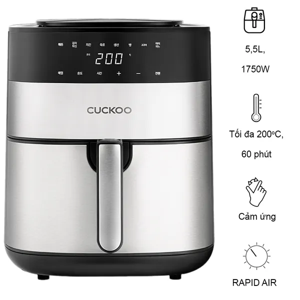 Nồi Chiên Không Dầu Cuckoo CAF-G0510T/BKVNCV Màu Đen
