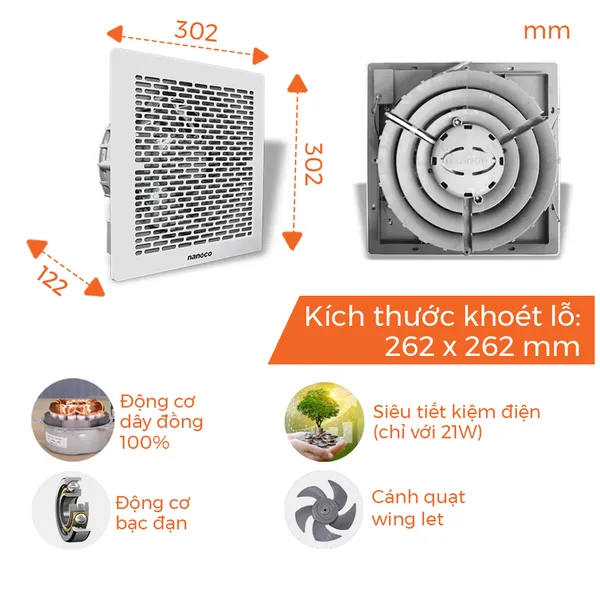Quạt Hút Nanoco NCV2020
