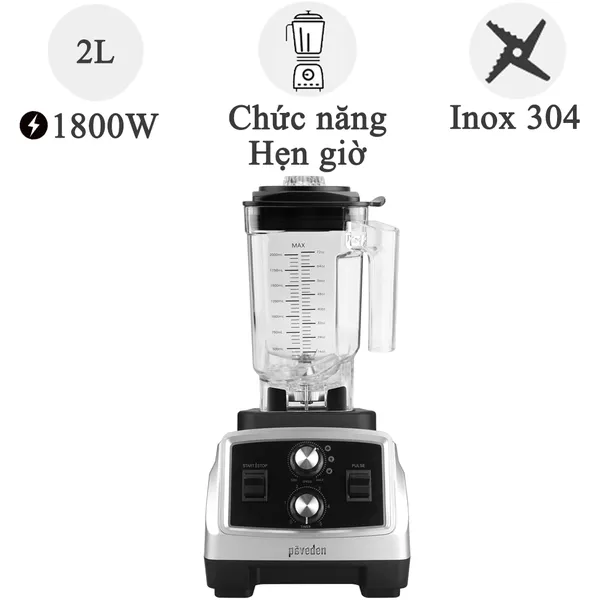 Máy Xay Sinh Tố Công Nghiệp Paveden PRO ONE PBL-218PC 1800W