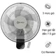 Quạt Treo Tường Có Remote E-Pro VEP-WF40-B1R 55W