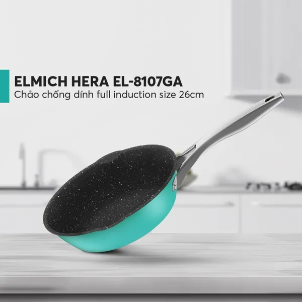 Chảo Chống Dính Full Induction Elmich EL-8107GA Size 26cm