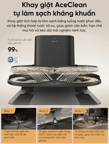 Robot Hút Bụi Lau Nhà Dreame L50s Pro Ultra Màu Đen