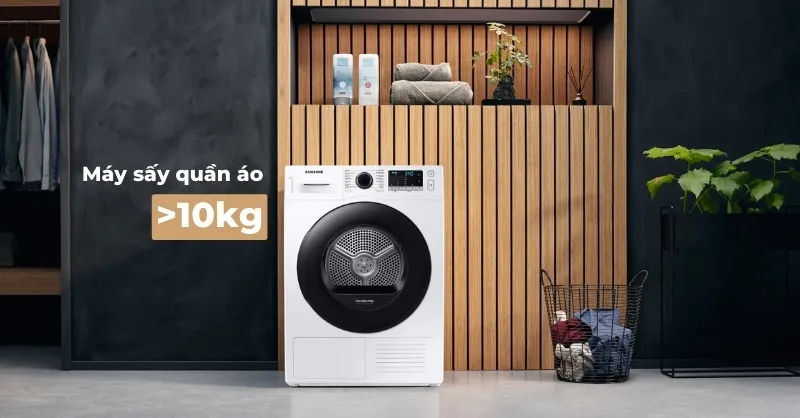 Top 4 máy sấy quần áo khối lượng sấy trên 10kg đáng mua hiện nay