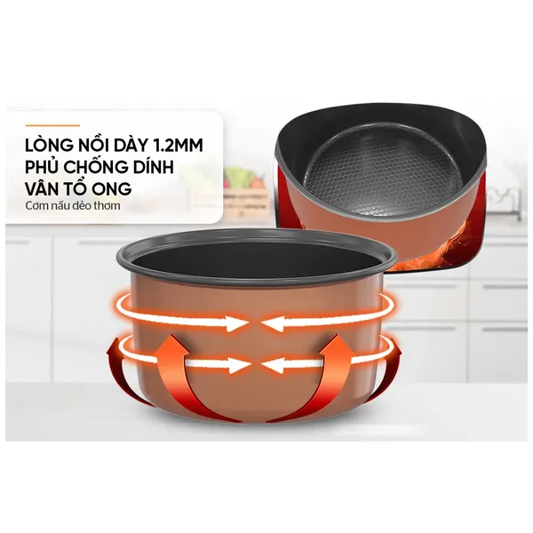 Nồi Cơm Điện Sunhouse SHD8213 1.2 Lít