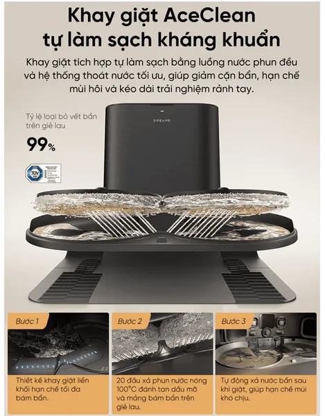 Robot Hút Bụi Lau Nhà Dreame L50s Pro Ultra Màu Đen