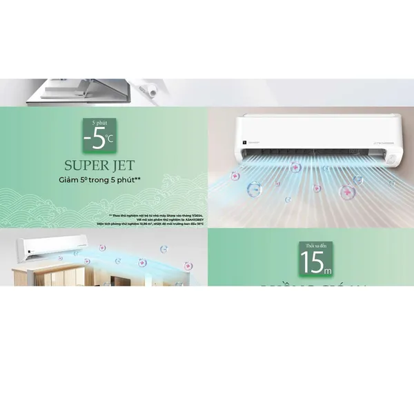 Máy Lạnh Sharp Inverter 1.5 Hp AH-XP13DSW