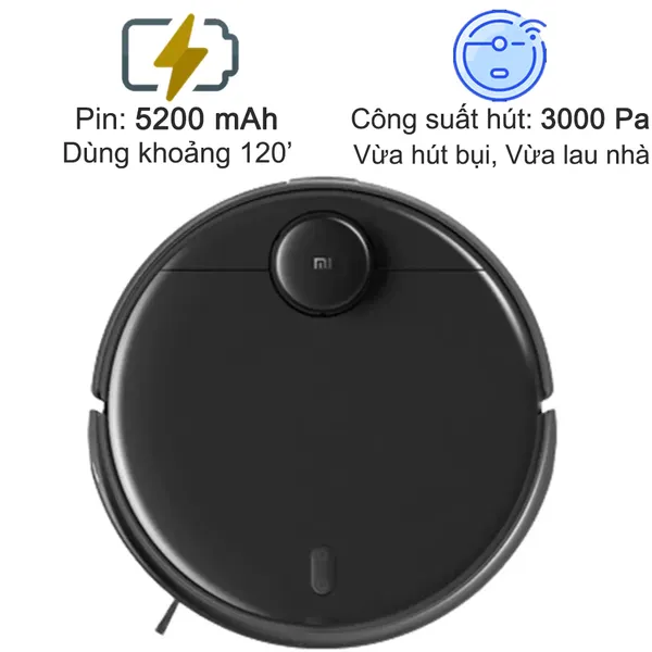 Máy Hút Bụi Xiaomi Robot Vacuum-Mop 2 Pro EU Đen
