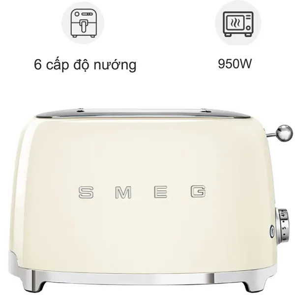 Máy Nướng Bánh Mì SMEG TSF01CREU - Kem