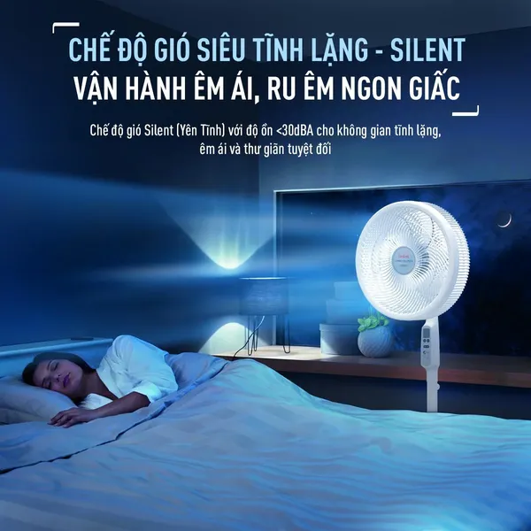 Quạt Đứng Có Remote Tefal Turbo Silence Extreme VH699690 - Trắng