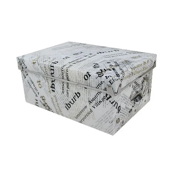 HỘP NEWSPAPER 26.6X19.2X12CM NỀN KEM HDM-170085337	