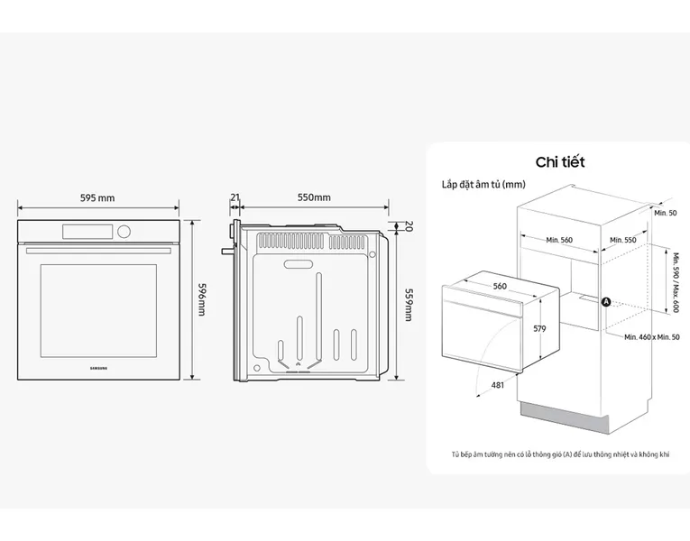 Lò Nướng Samsung NV7B6675CAA/SV 76 Lít - Malaysia