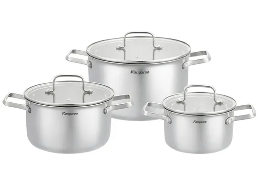 Bộ Nồi Inox Đáy Liền Kangaroo KGCS3IP