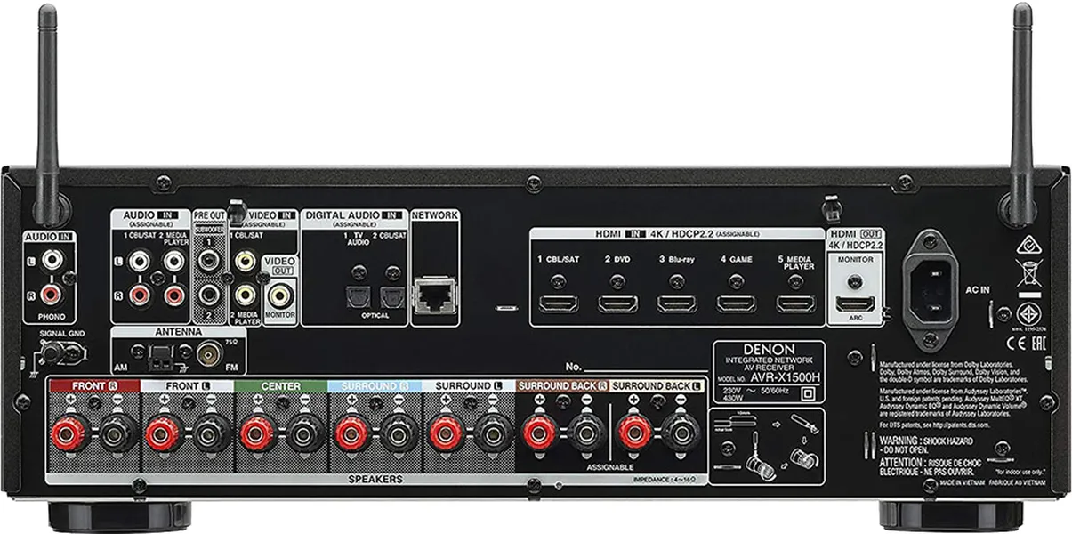 Amply Denon AVR-X1500HBKE2