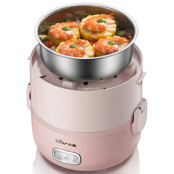 Hộp Cơm Điện Cầm Tay Bear DFH-B20S6 2 Lít - Hàng Quốc Tế - Bản Tiếng Anh