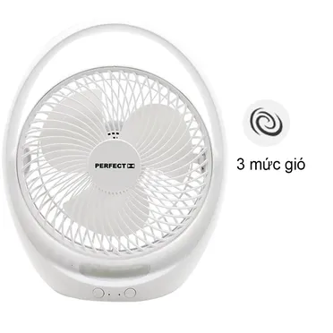 Quạt Để Bàn Có Sạc Tích Điện Đèn Led Perfect PF-QB2180