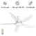 Quạt Trần 5 Cánh Có Đèn Sunhouse Apex APF7676W 60W