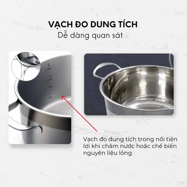 Bộ 3 Nồi Inox 304 Đáy Từ 5 Lớp Daelux DXSP-GS3