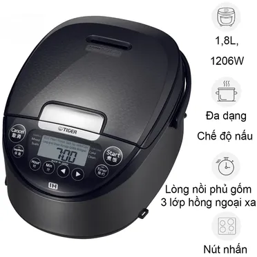 Nồi Cơm Điện Cao Tần Tiger JPW-G18W 1.8 Lít - Nhật Bản