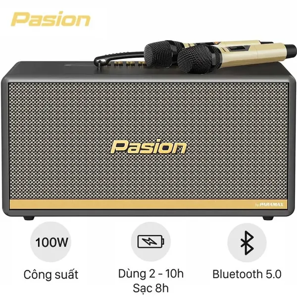 Loa Di Động Xách Tay Paramax PASION 2c (Màu Xám)
