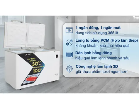 Tủ Đông Mát Aqua 365 Lít AQF-C5702S 0