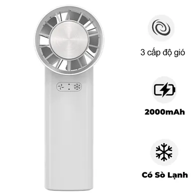 Quạt Sạc Mini Cầm Tay Có Sò Lạnh Sunhouse SHD7113