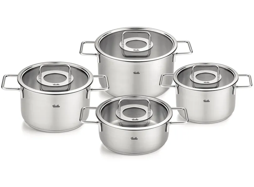 Bộ Nồi Fissler Pure 4 Món Nắp Kính - Xuất Xứ Đức