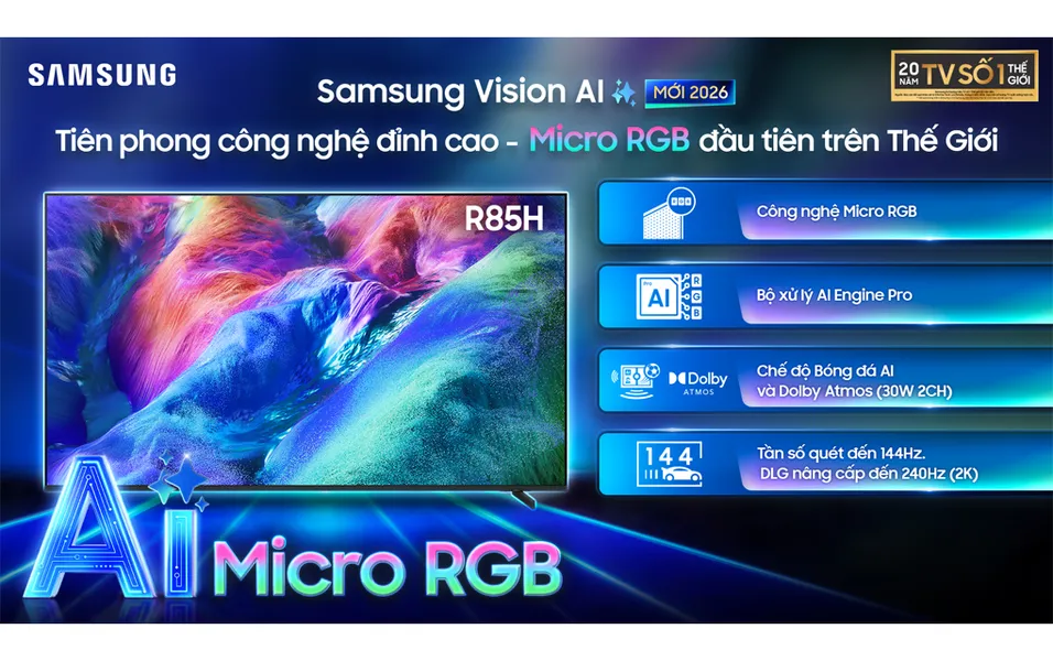Smart Tivi Samsung Micro RGB 4K 65 Inch MRA65R85HA