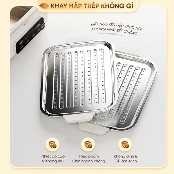 Nồi Hấp Điện Đa Năng Masuto MSSteam 14.5 Lít