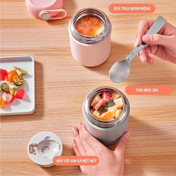 Bình Đựng Thức Ăn Giữ Nhiệt Inox 316 Elmich EL8019