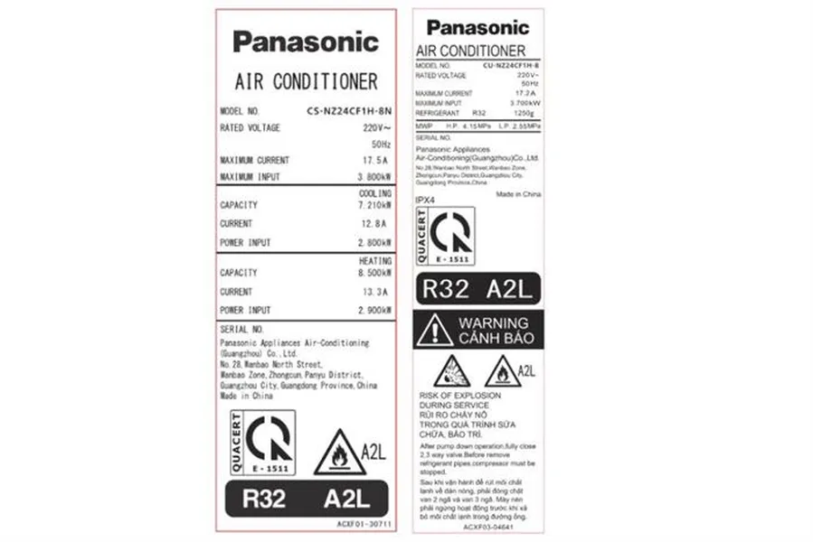 Máy Lạnh Tủ Đứng Panasonic Inverter 3 Hp CU/CS-NZ24CF1H-8N