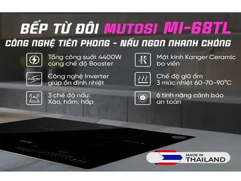 Bếp Từ Đôi Mutosi MI-68TL - Xuất Xứ Thái Lan 8