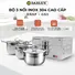 Bộ 3 Nồi Inox 304 Đáy Từ 5 Lớp Daelux DXSP-GS3