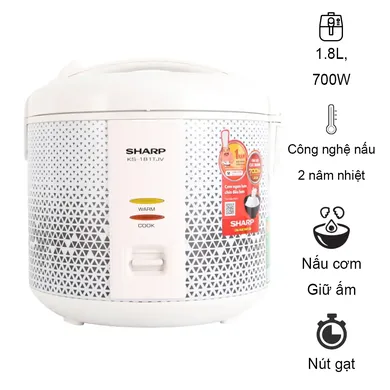 Nồi Cơm Điện Sharp KS-181TJV 1.8 Lít