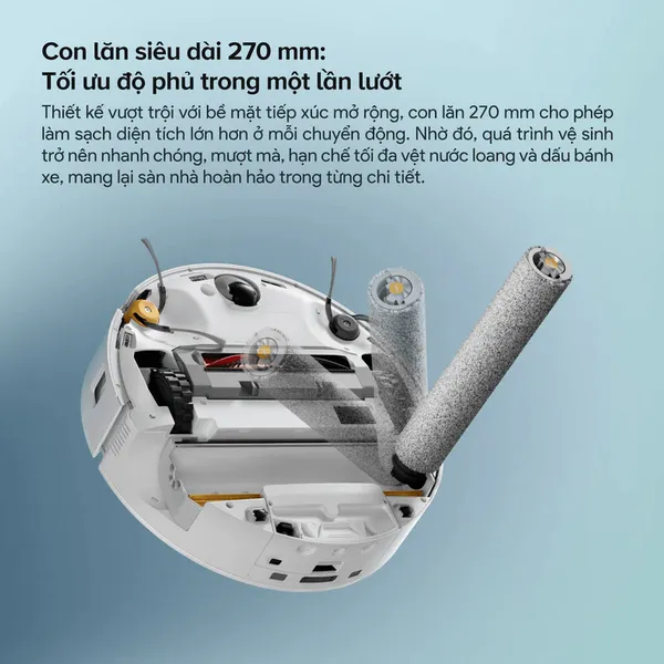 Robot Hút Bụi Roborock Curv 2 Flow Màu Trắng
