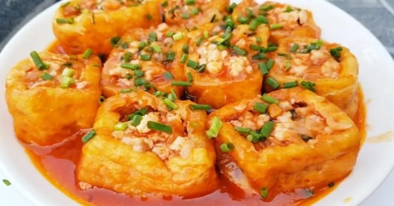 3 cách làm đậu hũ nhồi thịt béo mềm, nước sốt mặn ngọt đưa cơm
