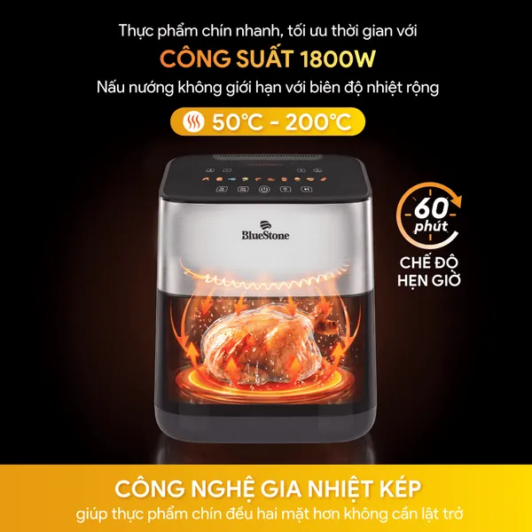 Nồi Chiên Không Dầu BlueStone AFB-5879 6 Lít