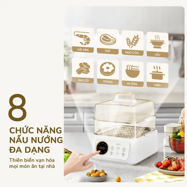 Nồi Lẩu Hấp Đa Năng Unie UE668 10 Lít