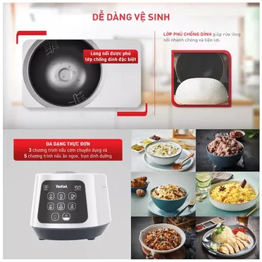 Nồi Cơm Điện Tử Tefal Easy Rice Compact RK730168 1 Lít 5