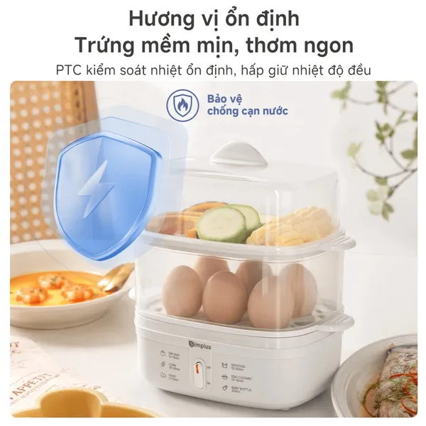 Nồi Hấp Điện Simplus DZEG007WH00
