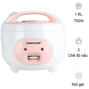 Nồi Cơm Điện Sunhouse SHD8607W 1.8 Lít