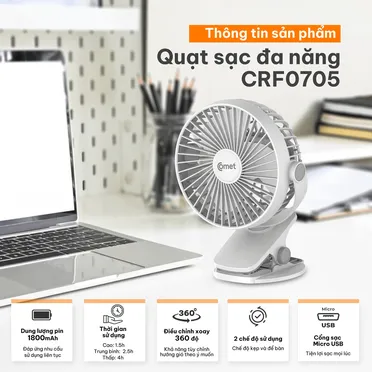 Quạt Sạc Comet CRF0705 1
