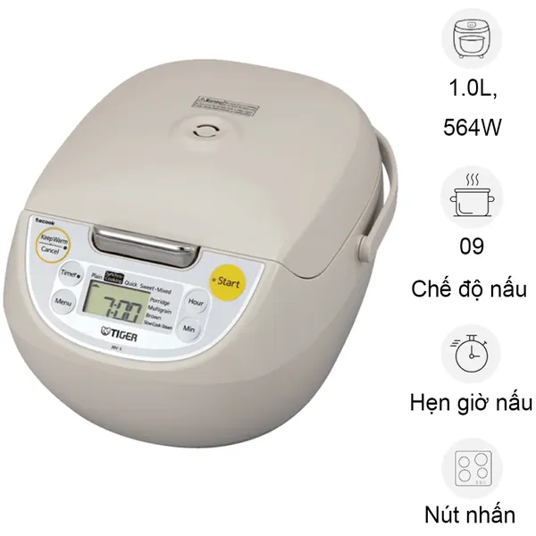 Nồi Cơm Điện Tử Tiger JBV-S10W 1 Lít - Nhật Bản