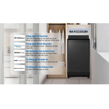 Máy Giặt Panasonic Inverter 11.5 Kg NA-FJ115X1BV 0