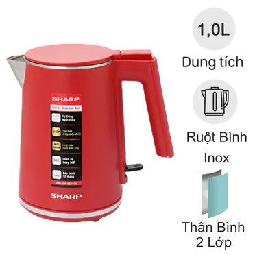 Bình Đun Siêu Tốc Sharp EKJ-10DVPS-RD