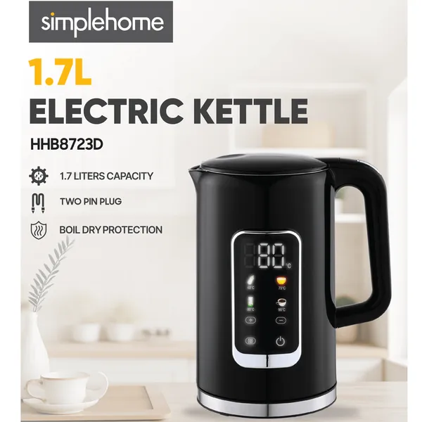 Bình Đun Siêu Tốc 2 Lớp Simplehome HHB8723D Màu Đen