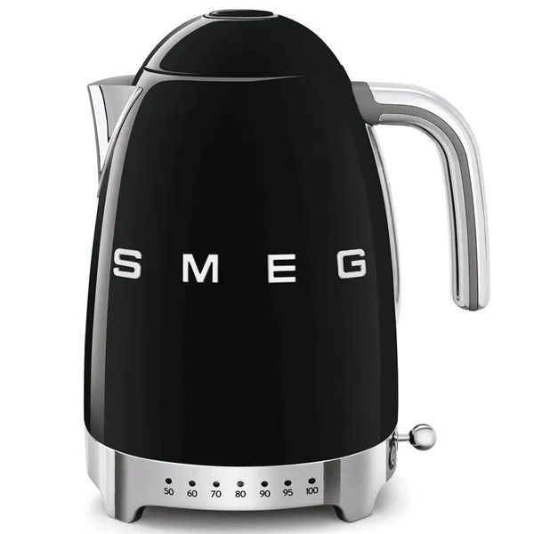 Ấm Đun Siêu Tốc Có Nhiệt Độ Smeg KLF04BLEU Màu Đen
