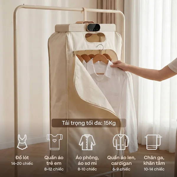 Máy Sấy Quần Áo Và Khử Trùng UV Gấp Gọn Fujihome FCD16