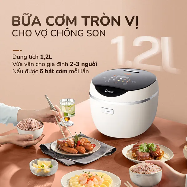 Nồi Cơm Điện Tử Unie URC612 1.2 Lít